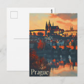 Oud Praag: Charles Bridge Ansichtkaart Briefkaart (Voorkant / Achterkant)