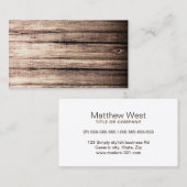 Oud professioneel profiel van houtextracten visitekaartje (Voorkant / Achterkant)