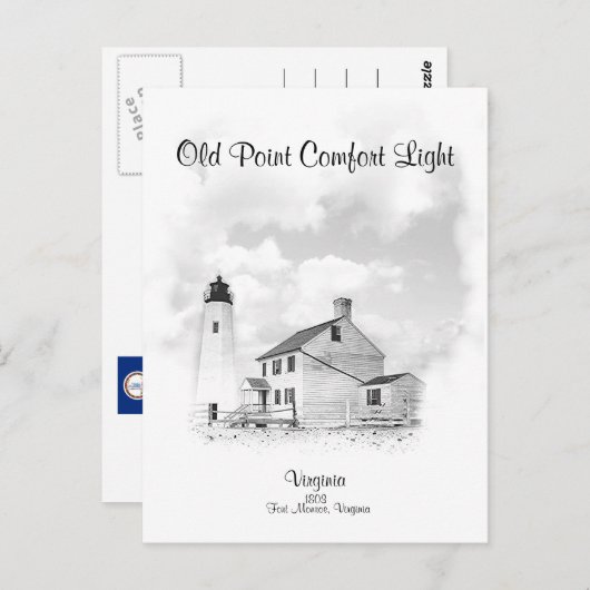 OUD PUNTCOMFORT LICHT - VIRGINIA - BRIEFKAART (Voorkant / Achterkant)