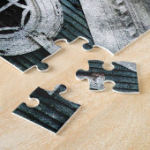 Oud raam en duif legpuzzel (Zijkant)