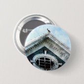 Oud raam en duif ronde button 5,7 cm (Voorkant /achterkant)