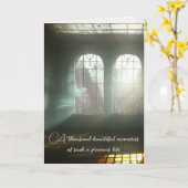 Oud raam met zonneschermen kaart (Gele Bloem)