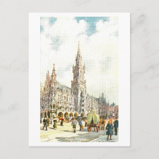 Oud Rathaus in München, Duitsland Briefkaart (Voorkant)