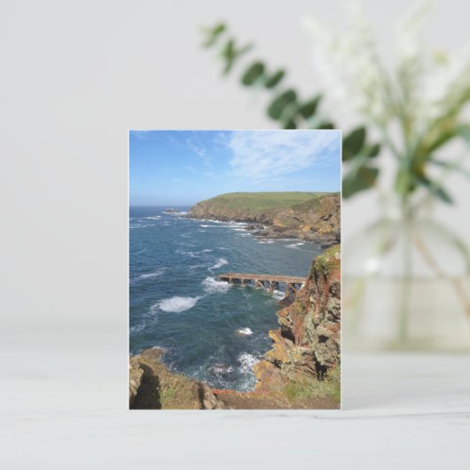 Oud reddingsschip Ramp, Lizard Peninsula, Cornwall Briefkaart (Staand voorkant)