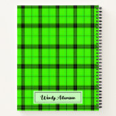 Oud Retro Kookboek. | Groen Gingham Geruit Notitieboek (Achterkant)