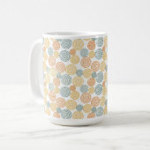 Oud Retro Stijl Achtergrond Patroon Koffiemok (Voorkant links)