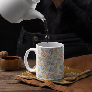 Oud Retro Stijl Achtergrond Patroon Koffiemok