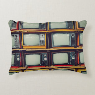 Oud Retro Televisie Leeg scherm Accent Kussen