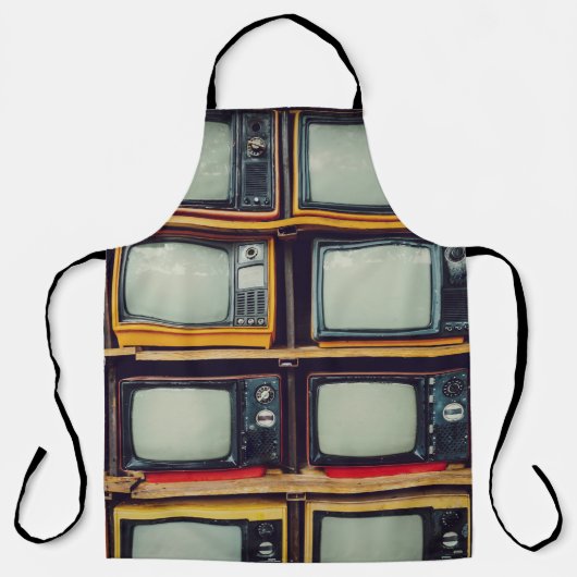 Oud Retro Televisie Leeg scherm Schort (Voorkant)