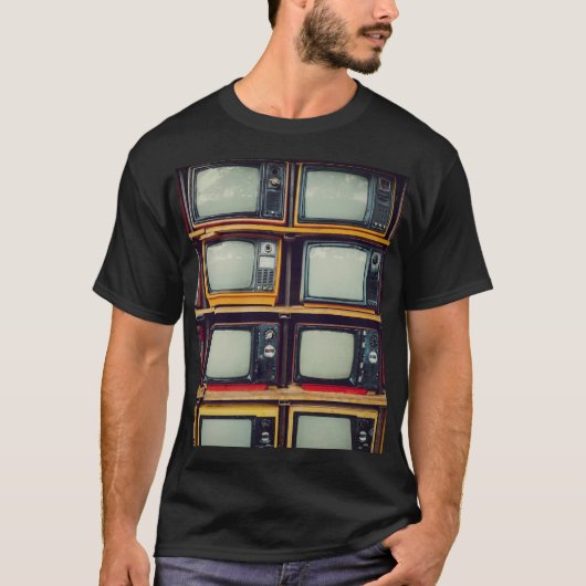 Oud Retro Televisie Leeg scherm T-shirt (Voorkant)