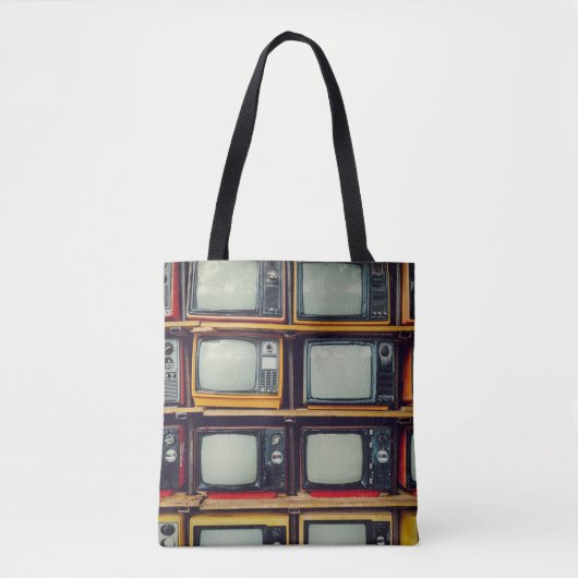 Oud Retro Televisie Leeg scherm Tote Bag (Voorkant)