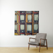 Oud Retro Televisie Leeg scherm Wandkleed (In Situ (horizontaal))