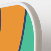 Oud-Retrocirkel Regenboog met Naam Pickleball Paddle (Links Detail)