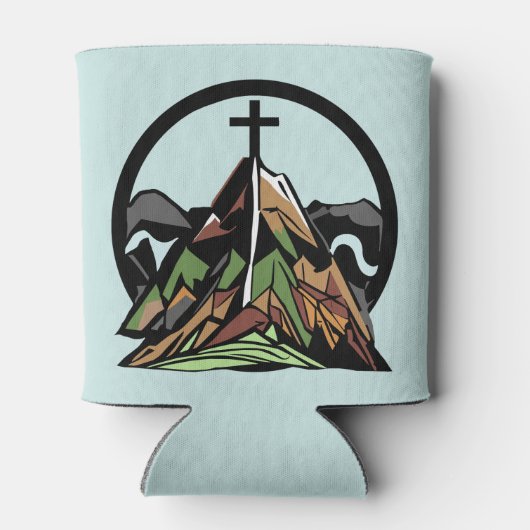 Oud robuust Christelijk kruisje Blikjeskoeler (Achterkant)