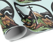 Oud robuust Christelijk kruisje Cadeaupapier (Rol Hoek)