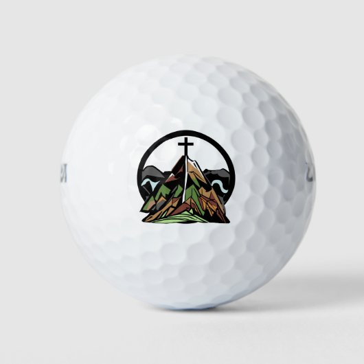 Oud robuust Christelijk kruisje Golfballen (Voorkant)