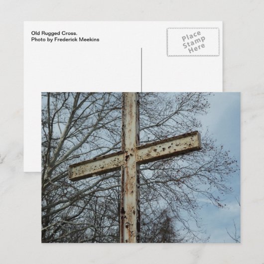 Oud robuust kruisje briefkaart (Voorkant / Achterkant)