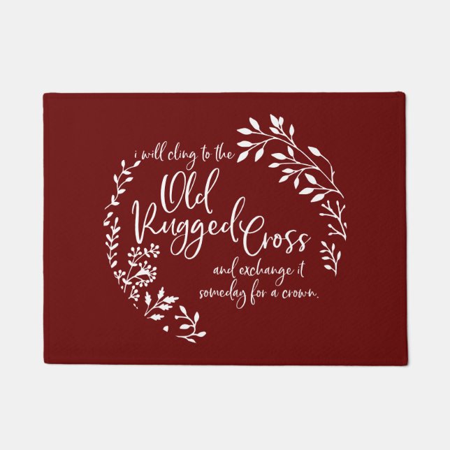 Oud robuust kruisje deurmat (Voorkant)