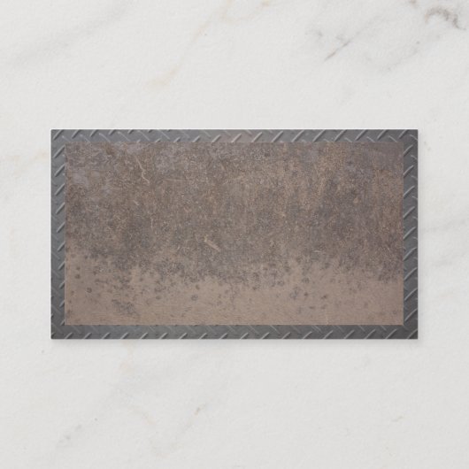 Oud robuust staal visitekaartje (Achterkant)