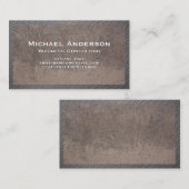 Oud robuust staal visitekaartje (Voorkant / Achterkant)