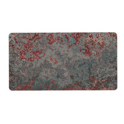 Oud Roestig Metaal Getextureerd Etiket (Voorkant)