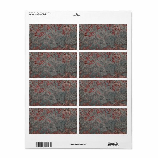 Oud Roestig Metaal Getextureerd Etiket (Full Sheet)