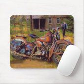 Oud-roestmotorfiet - Kunst Muismat (Met muis)