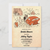  oud Romantisch Vrijgezellenfeest van de Retro Kaart (Voorkant)