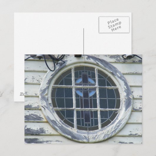 Oud rond raam. briefkaart (Voorkant / Achterkant)