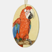 Oud rood keramisch ornament (Links)