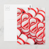 Oud rood met wit Snoep met fashioned Briefkaart (Voorkant / Achterkant)