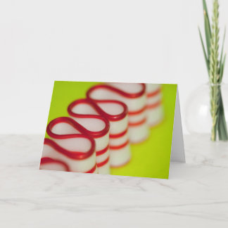 Oud rood met wit Snoep met fashioned Feestdagen Kaart