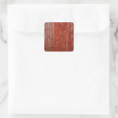 Oud-rood Vierkante Sticker (Tas)