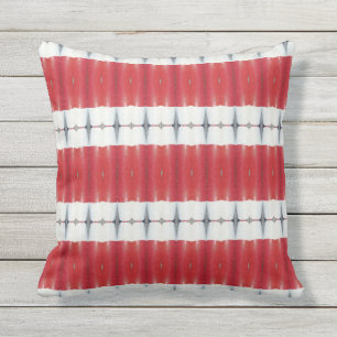 Oud Rood Wit borrelblauw meer terug Buitenkussen