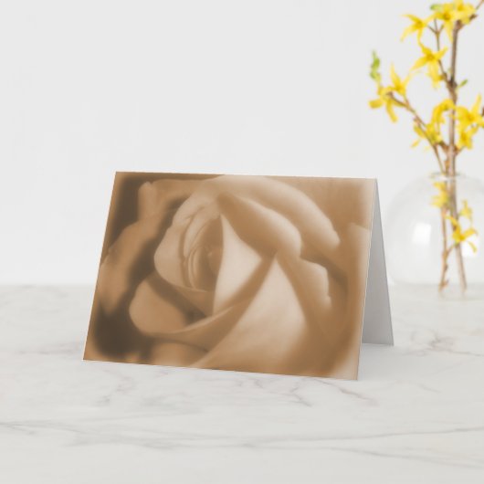 Oud roos kaart (Gele Bloem)