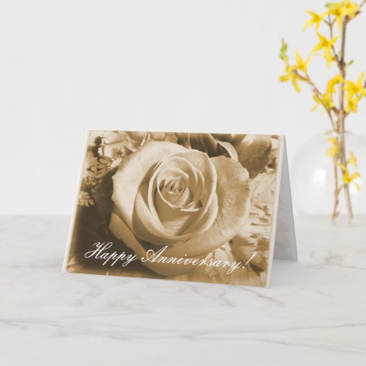 Oud Roos Kaart (Gele Bloem)