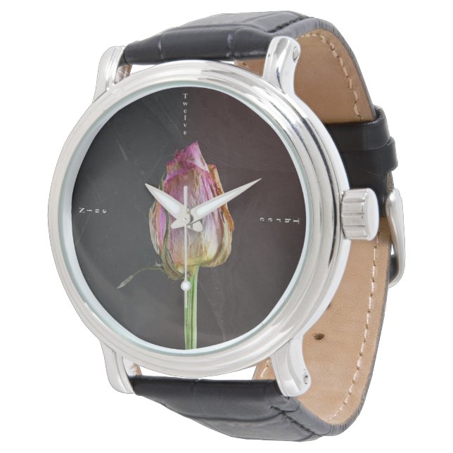 Oud Roos op de late kant Horloge (Gekanteld)