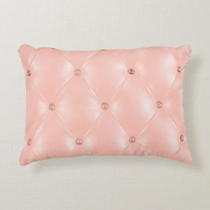 Oud roos, roze, achtergrond en textuur met leder accent kussen