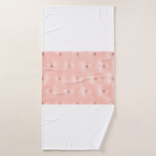 Oud roos, roze, achtergrond en textuur met leder badhanddoek