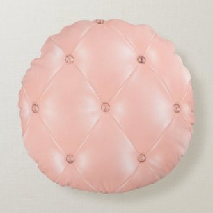 Oud roos, roze, achtergrond en textuur met leder rond kussen
