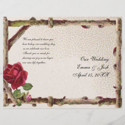  oud roos rustiek Victoriaans Antiek (Voorkant)