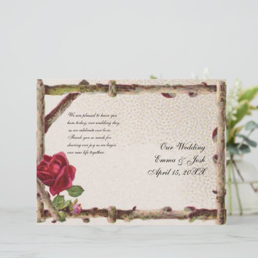  oud roos rustiek Victoriaans Antiek (Staand voorkant)