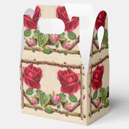 oud roos rustiek Victoriaans Antiek Bedankdoosjes (Geopend)