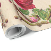 oud roos rustiek Victoriaans Antiek Cadeaupapier (Rol Hoek)