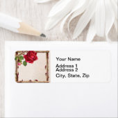  oud roos rustiek Victoriaans Antiek Etiket (Insitu)