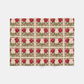 oud roos rustiek Victoriaans Antiek Fleece Deken (Voorkant (Horizontaal))