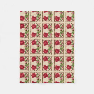  oud roos rustiek Victoriaans Antiek Fleece Deken