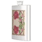 oud roos rustiek Victoriaans Antiek Heupfles (Links)