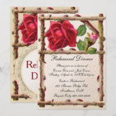  oud roos rustiek Victoriaans Antiek Kaart (Voorkant / Achterkant)