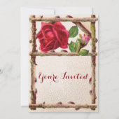  oud roos rustiek Victoriaans Antiek Kaart (Achterkant)